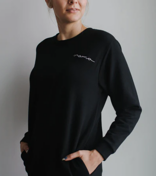 Mama Crewneck - Black