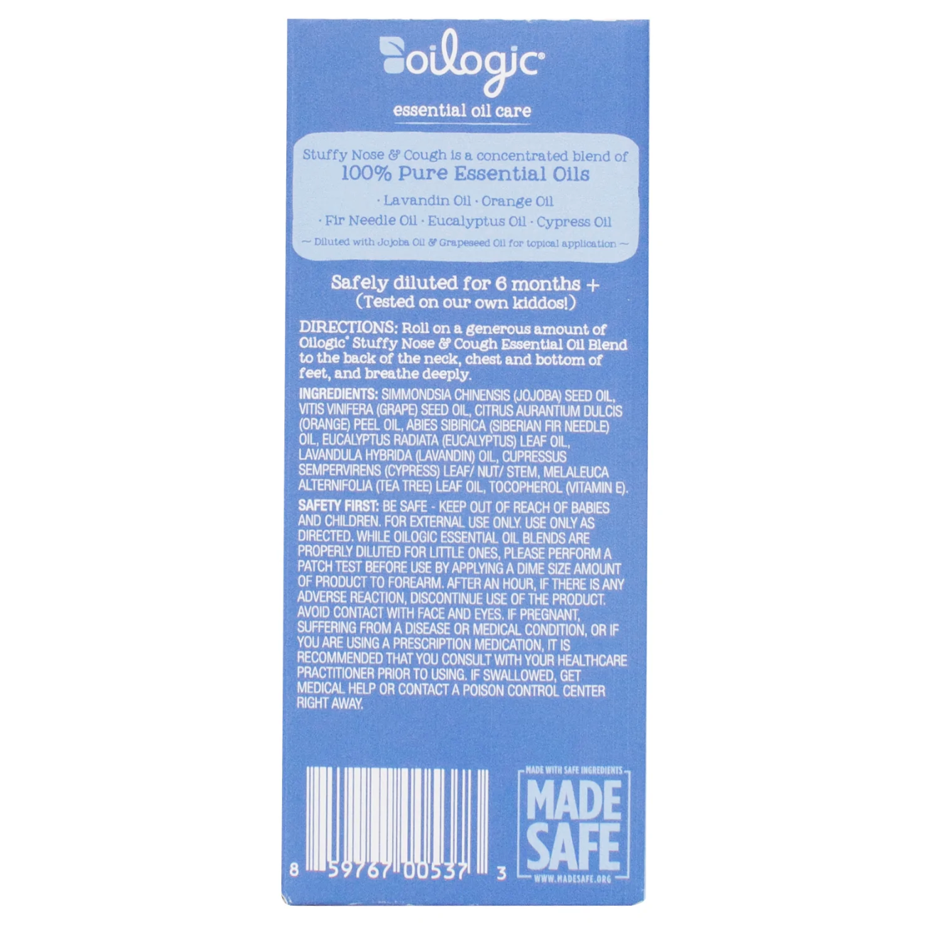 Oilogic Stuffy Nose & Cough Essential Oil Roll-On