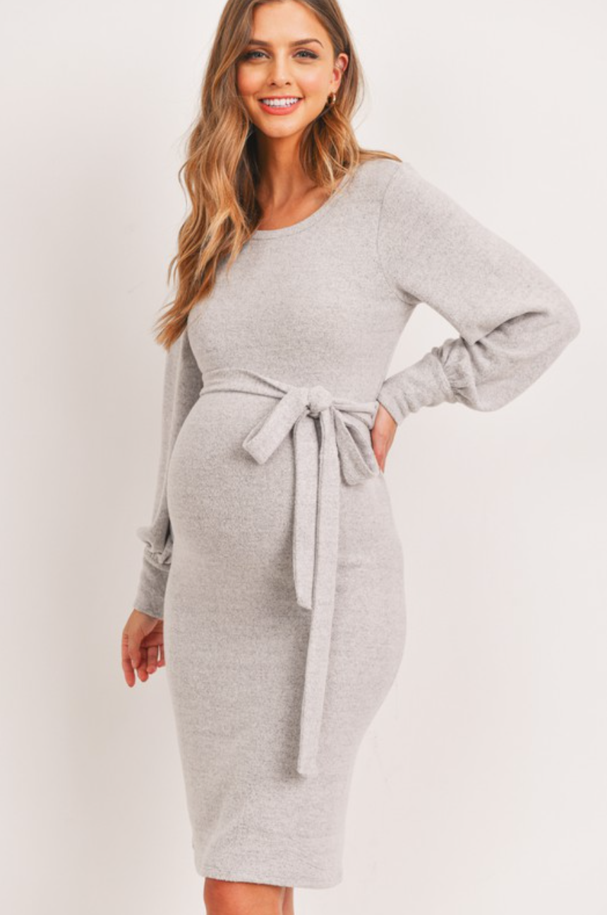 Cashmere-Like Knit Maternity Dress