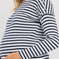 Navy Stripe Maternity Top