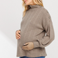 Mocha Turtleneck Maternity Sweater