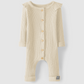 Sand Ruffled Ribbed Coverall