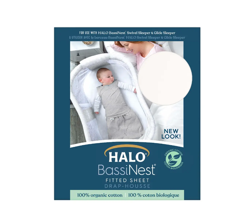Halo White BassiNest Fitted Sheet