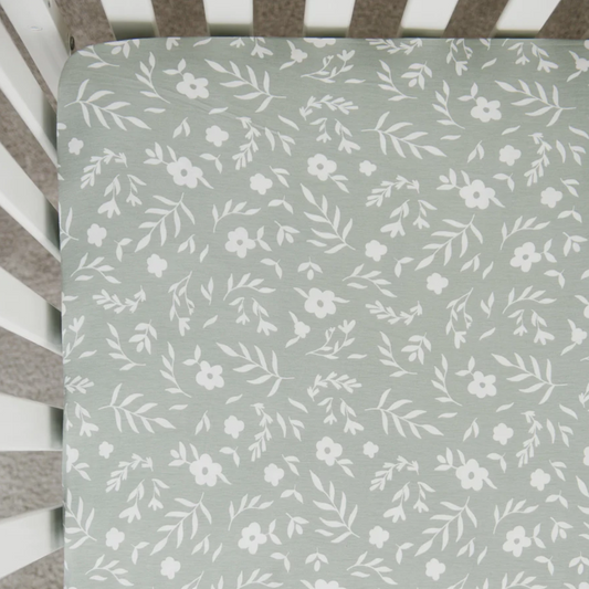Sweet Alyssum Stretchy Crib Sheet