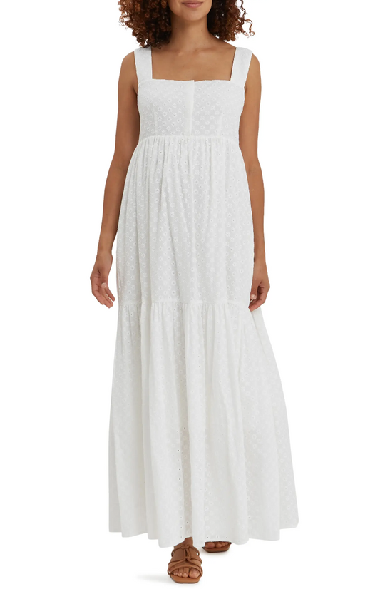 Colette White Eyelet Maxi Dress