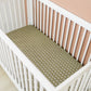 Olive Strokes Muslin Crib Sheet